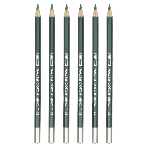 PATIKIL Watercolor Pencil, 6Pcs Water Soluble Pencils for Blending, Coloring, Sketch Drawing, Painting, Dark Green - color: Dark Green