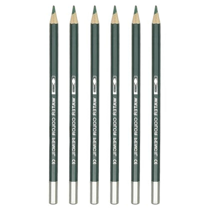 PATIKIL Watercolor Pencil, 6Pcs Water Soluble Pencils for Blending, Coloring, Sketch Drawing, Painting, Dark Green - color: Dark Green