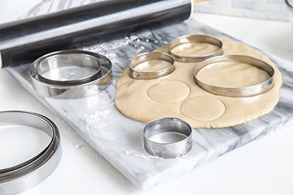 Fox Run, 1 x 6 x 6 inches, Round Cookie Cutter Set - color: Round Cookie Cutter Set
