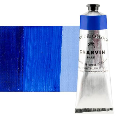 Charvin Extra Fine Oil Paint 150 mL Tube Cobalt Blue Reddish Hue – Professional Artist Oil Color, Archival Quality, Smooth Finish, Nature-Inspired Tone - color: Cobalt Blue Reddish Hue
