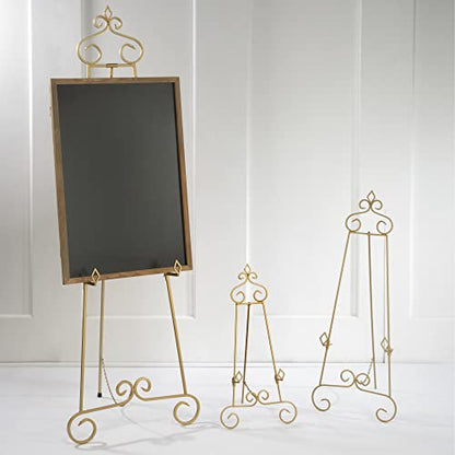 TRIPAR 36 Inch Keller Metal Floor Easel Display Stand for Decoration, Paintings, Pictures, Photography, & Artwork
