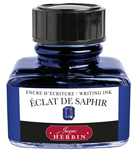 Herbin Fountain Pen Ink - 30ml Bottled - Eclat de Saphir - color: Eclat De Saphir, size: 1 fl oz