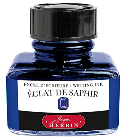 Herbin Fountain Pen Ink - 30ml Bottled - Eclat de Saphir - color: Eclat De Saphir, size: 1 fl oz