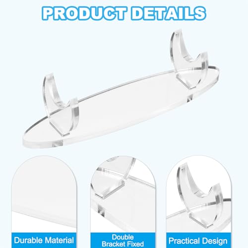 PATIKIL Acrylic Pen Holder Display Stand, 3Pcs Desk Pencil Organizer Paintbrush Drying Rack Makeup Brush Display Stand for Office Home Store, Clear