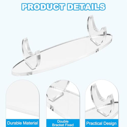 PATIKIL Acrylic Pen Holder Display Stand, 3Pcs Desk Pencil Organizer Paintbrush Drying Rack Makeup Brush Display Stand for Office Home Store, Clear