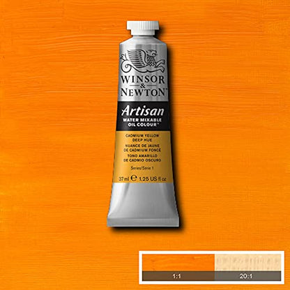 Winsor & Newton Artisan Water Mixable Oil Colour, 1.25-oz (37ml), Cadmium Yellow Deep Hue - color: Cadmium Yellow Deep Hue, style: 1.25-oz