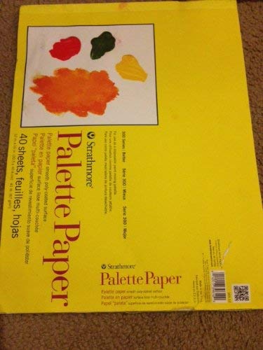 Strathmore Tape Bound Palette Paper Pad, 41 lb. Poly-Coated Paper, 12 X 16 inches, 40 Sheets (365-12) - size: 12x16