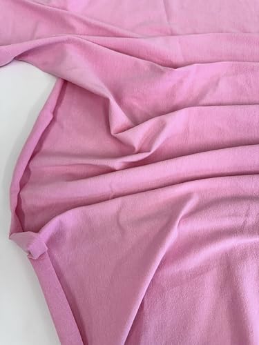 Cotton Jersey Spandex Fabric - Soft - Breathable - All Way Stretch Fabric - Medium Weight - Perfect Choice for Baby Grow, Tshirts, and Cotton Jersey Sheets - 58 Inches Wide - 1 Yard (Baby Pink) - color: Baby Pink