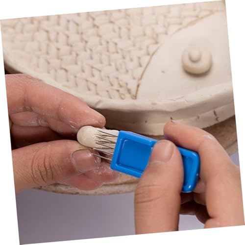 DIYEAH 2pcs Pin Texture Brush for Pottery Clay Texture Roller Kit for Adults Ceramic Scoring Tool Needle Set Clay Detailing Tool for Sculpting