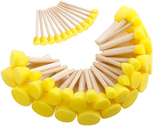 24-Pieces Paint sponges for Kids - Assorted Size Round Sponge Brushes for Painting - Foam Brushes for Painting - Paint Tools for Kids - style: 3F-RoundSponges24PCS