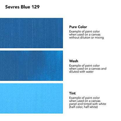 Daler Rowney Georgian Water Mixable Oil Paint Sevres Blue 37ml Tube - Art Paints for Canvas Paper and More - Oil Painting Supplies for Artists and Students - Artist Oil Paint for Any Skill Set