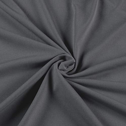 ITY Jersey Fabric | Spandex Knit | 2-Way Stretch | 95% Poly, 5% Spandex | Anti-Wrinkle, Breathable | 60" Wide | By the Yard | Apparel, Event Decor, Drapery (Charcoal, 1 Yard) - color: Charcoal, size: 1 Yard