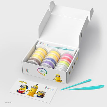 HEY CLAY Minions - Colorful Modeling Air Dry Clay for Kids - Craft Kits for Kids Ages 4-8 - DYI Minion Toys (Full Set (6 Characters)) - style: Full Set (6 characters)