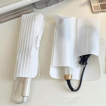 Heat Resistant Silicone Mat Travel Case Portable Travel Mat Cover for Hair Straightener, Flat Iron and Hot Hair Styling Tools (White) - color: White