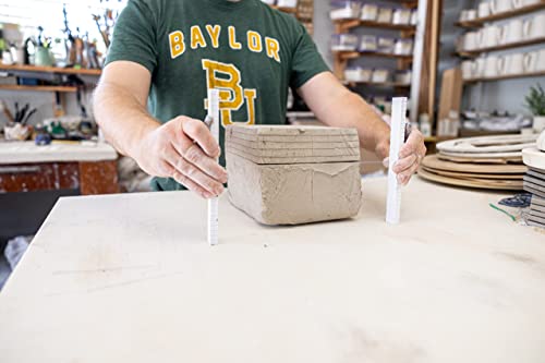 Clay Slab Roller for Ceramics & Slicer – For Use With Wire Cutter (Not Included) - Create Clean, Consistent Clay Slabs for Your Ceramic Craftmanships (Plastic)