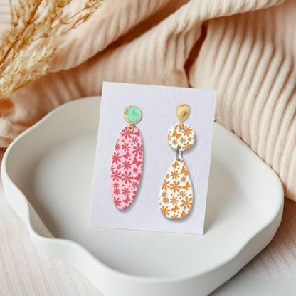 CHGCRAFT Daisy Polymer Clay Texture Sheets Butterfly Silicone Texture Stamp Clay Texture Mat Flower Modeling Pattern Pad Texture Sheets for Polymer Clay Jewelry and Clay Earrings Tools - style: Daisy