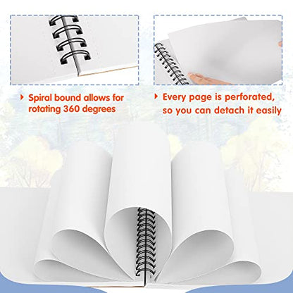 FIXSMITH 9"X12" Sketch Book | 160 Sheets (68 lb/100gsm) | 2 Pack Sketchbooks | Top Spiral Bound Artist Sketch Pad | Acid Free Drawing Pad | Ideal for Kids,Beginners,Artists &Painters | Bright White - color: Tan, size: 9"x12"-2 Pack
