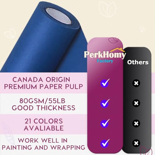 SMART&CASUAL 15" x 450" (37.5') Kraft Paper Roll for Art Craft Supplies Gift Wrapping Moving Packing Painting Drawing Paint Easel Poster Chart Paper (Blue, 15" W x 450" L (37.5')) - color: Blue, size: 15"W x 450"L ( 37.5' )