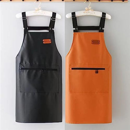 Waterproof Apron,Leather Apron For Men,Work Aprons With One Big Pocket Adjustable Dishwashing Kitchen Apron