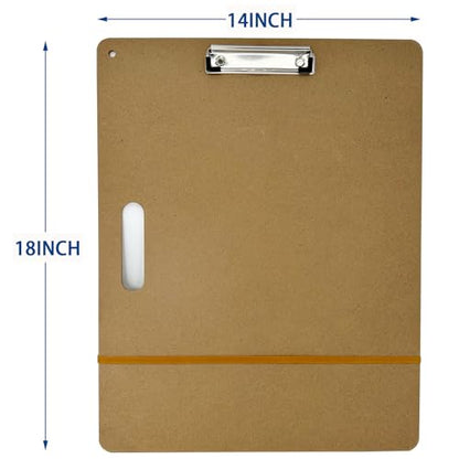 2Pcs 14" x 18" Drawing Board, Artist Sketch Boards with Handle for Drafting Art, Portable Wooden Clipboard for Class or Studio Fit in Artists Tote - size: 2pcs 14" x 18"