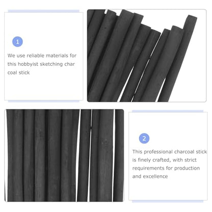 20pcs Willow Charcoal Sticks for Drawing and Sketching 7-9mm Diameter Vine Charcoal Pencils for Artists and Students Drawing Media for Fine Art and Hobby