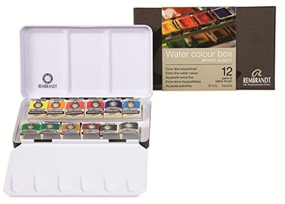 Rembrandt Watercolour Metal Deluxe Set of 12 Half Pans