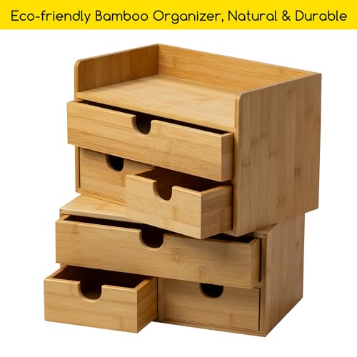 MEEDEN Large Studio H-Frame Beech Wood Artist Easel & Bamboo Desk Organizer with Drawers