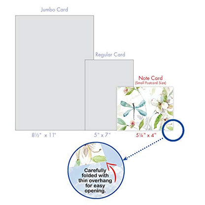 The Best Card Company - 10 Boxed Note Cards with Flowers - Blank Assorted Floral Notecards Bulk (4 x 5.12 Inch) - Dogwood Days M6592OCB - style: Dogwood Days