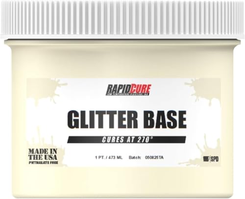 Rapid Cure® Plastisol Glitter Base (Glitter Not Included) – Mix with Glitter for Custom Sparkle Ink – Glitter Base for Screen Printing, Garment Design, and Apparel Decoration (Quart) - color: Glitter Base, size: 32 fl oz