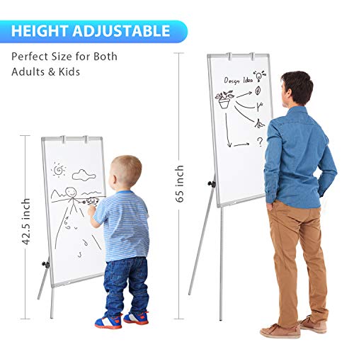 Easel Whiteboard - Magnetic Portable Dry Erase 40 x 28 Tripod Height Adjustable, Flipchart Easel Stand White Board for Office (40x28 White) - style: 40x28 White