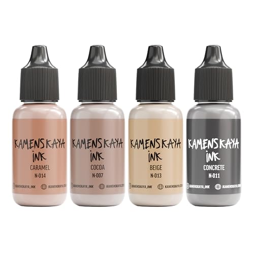 Kamenskaya Alcohol Ink Set - 34 Color Variations - Set #25-4 Alcohol Inks x 0.51 fl oz (15 ml) - color: 25, style: Pastel inks