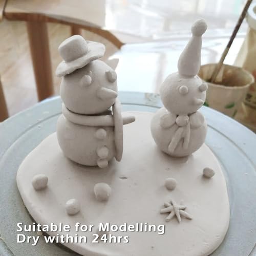 ReArt Air-Dry Clay Modelling, 2.2 pounds Ideal for Beginners and Advanced Sculptors All-Purpose Modeling Clay (White) - color: White