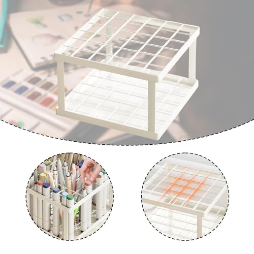 Marker Organizer for Desk 36 Slot Iron Storage Rack | Art Brushes Stand Pencil Holder for Home Office