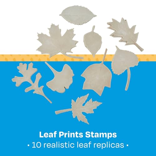 Sax Natures Impressions Leaf Print, Assorted Sizes (Set of 10),Brown