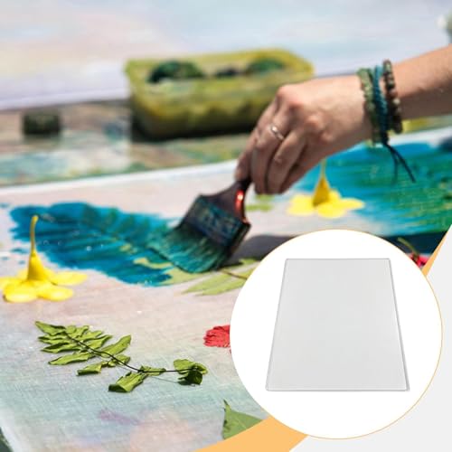 Gel Printing Plate Flexible Monoprinting Print Plate Card Making Scrapbooking Gel Plate DIY Arts and Crafts Journaling Sturdy Material Suitable for Ar, Rectangle - color: Rectangle