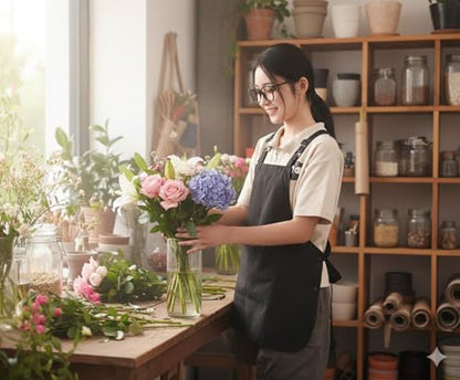 NEWGEM Waterproof Apron with Pockets for Women Cooking Painting Baking Gardening - color: 3 Pockets Black