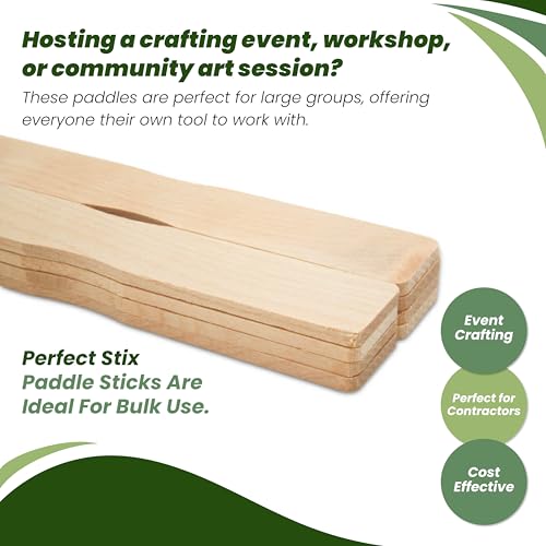 11" x 3/4" Wooden Paint Stirrer Paddle Sticks/Craft Sticks/Automotive Paddle - Pack of 100ct