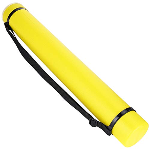 A0 Poster Tube Drawing Storage Tube Extendable Thickened Telescopic Art Collection Case Portable Poster Holder for Artists Architects Designers and Students Ideal for Drawings and (Yellow) - color: Yellow