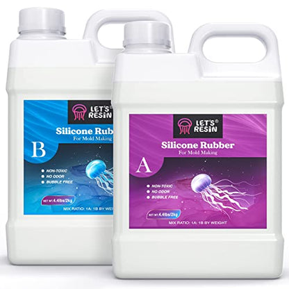 LET'S RESIN Bundle Set of 140oz Silicone Mold Making Kit and 1.5 Gallon Epoxy Resin