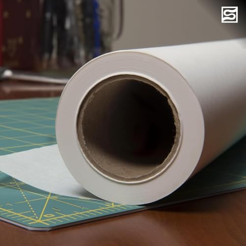 Bienfang Sketching & Tracing Paper Roll, White, 24 Inches x 50 Yards (2-Pack) - for Drawing, Trace, Sketch, Sewing Pattern