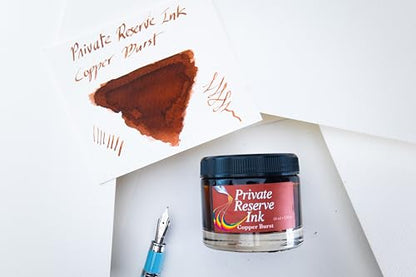 Private Reserve Premium Fountain Pen Ink, 60ml Bottle, Copper Burst | Premium fountain pen ink with smooth flow, rich color, and reliable everyday writing performance. - color: Copper Burst