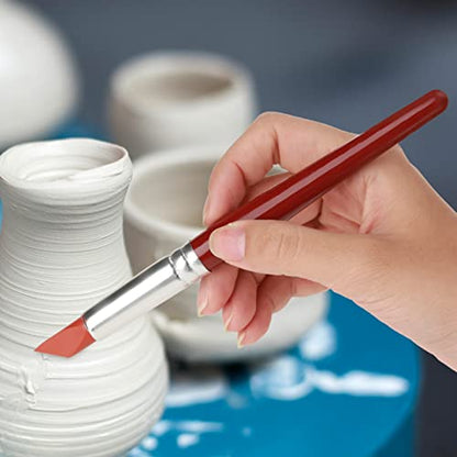 Sunicon Silicone Clay Sculpting Tools, 5pcs Color Shapers for Painting Pottery Carving Tools Polymer Clay Sculpting Tool Pen Wipe Out Painting Brushes for Sculpture Pottery, Blending, Drawing