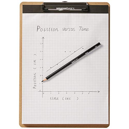 Amazon Basics Hardboard Office Clipboard, Letter Size, 9" x 12.5", Brown, 30-Pack - size: 30-Pack