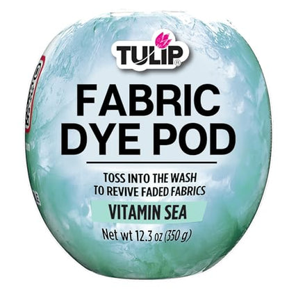 Tulip Fabric Dye Pod Vitamin Sea (Blue), Dye for Washing Machines - color: Vitamin Sea