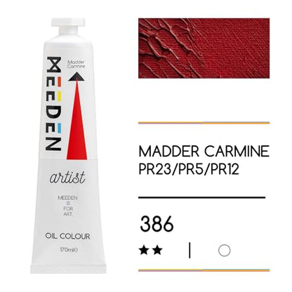 MEEDEN Artist Grade Oil Paint: Madder Carmine - 170ml/5.7oz Tube - Professional Art Paints for Canvas Painting - color: Madder Carmine, size: 5.7 Fl Oz (Pack of 1)