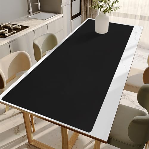 Large Silicone Mat for Kitchen Counter, 20" x 80" Cuttable Heat Resistant Mats for Countertop, Suitable for Kitchen Counter, Dining Tables, Desks, Buffet Cabinet, etc. Skin-Friendly Material, Black - color: Black, size: 80"L x 20"W