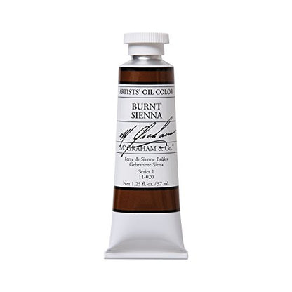 M. Graham Artist Oil Paint Burnt Sienna 1.25oz/37ml Tube - color: Burnt Sienna, size: 1.25 Fl Oz (Pack of 1)