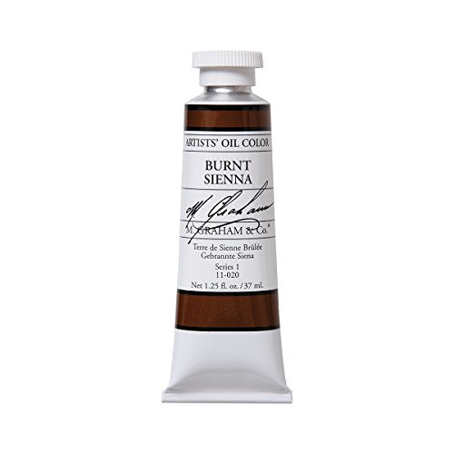 M. Graham Artist Oil Paint Burnt Sienna 1.25oz/37ml Tube - color: Burnt Sienna, size: 1.25 Fl Oz (Pack of 1)