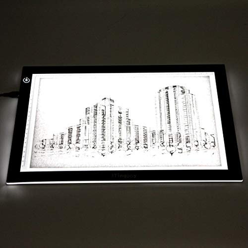 ME456 A4 LED Light Box 9x12 Inch Light Pad Only 5mm Ultra-Thin USB Power Light Table for Tracing, Tattoo Transferring, Drawing, Streaming, Sketching, Animation, Stenciling, Diamond Art Painting - style: A4 (Black)