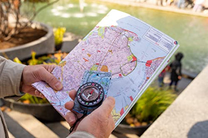 TurnOnSport Orienteering Compass - Advanced Scout Compass for Hiking, Camping, and Backpacking - Best Survival Gifts for Kids